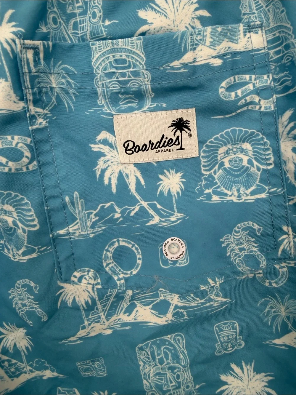 Boardies Kids' Blue Tropical Print Swim Trunks